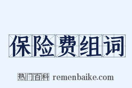 保险费组词是什么意思的图片